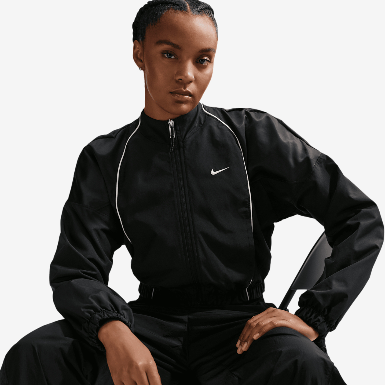 Nike NSW Shrunken Track Jacket Mod Image 3 of 5. Tap to open photo gallery.