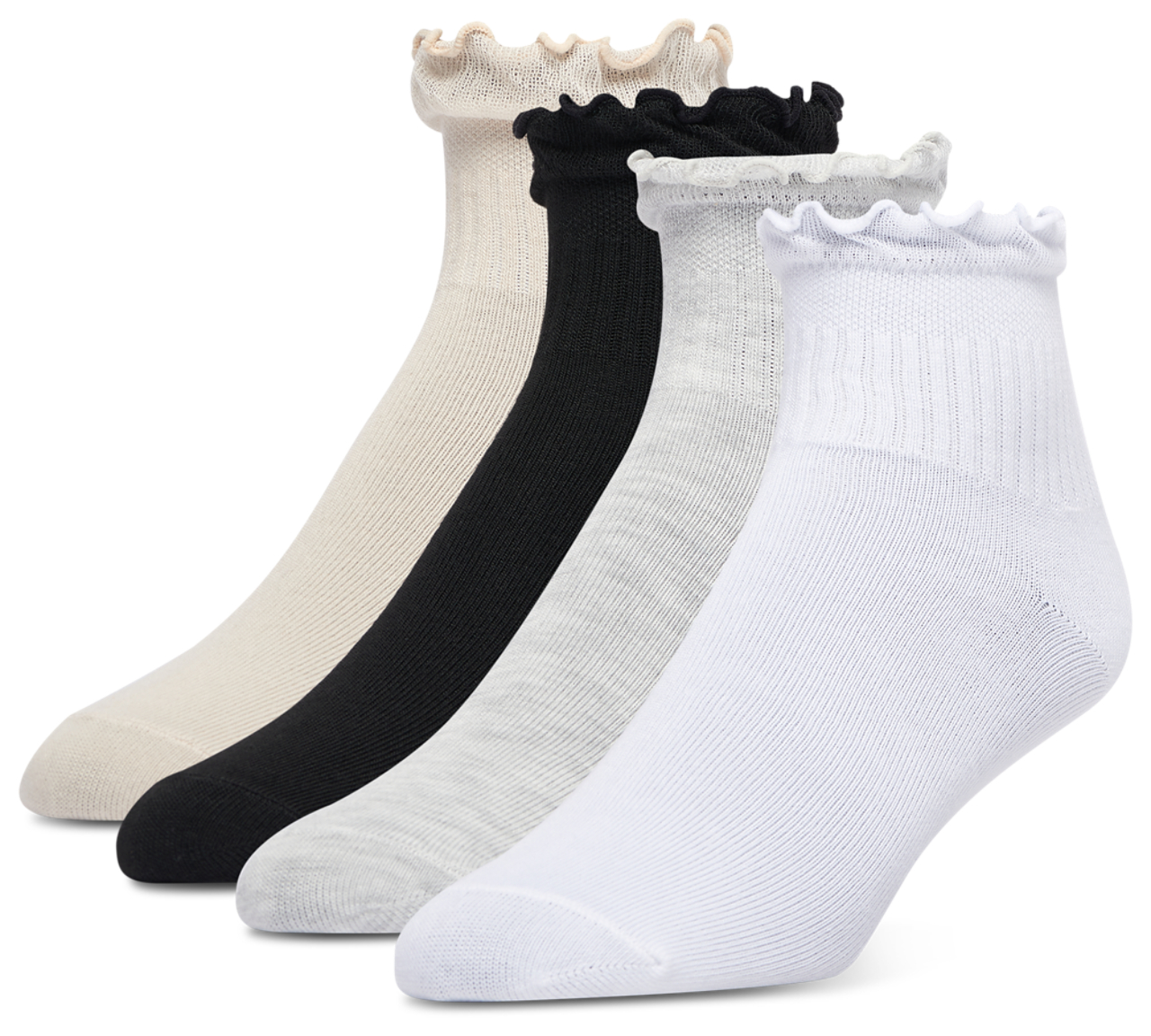 LCKR Ruffle Socks 4 Pack Image 1 of 5. Tap to open photo gallery.