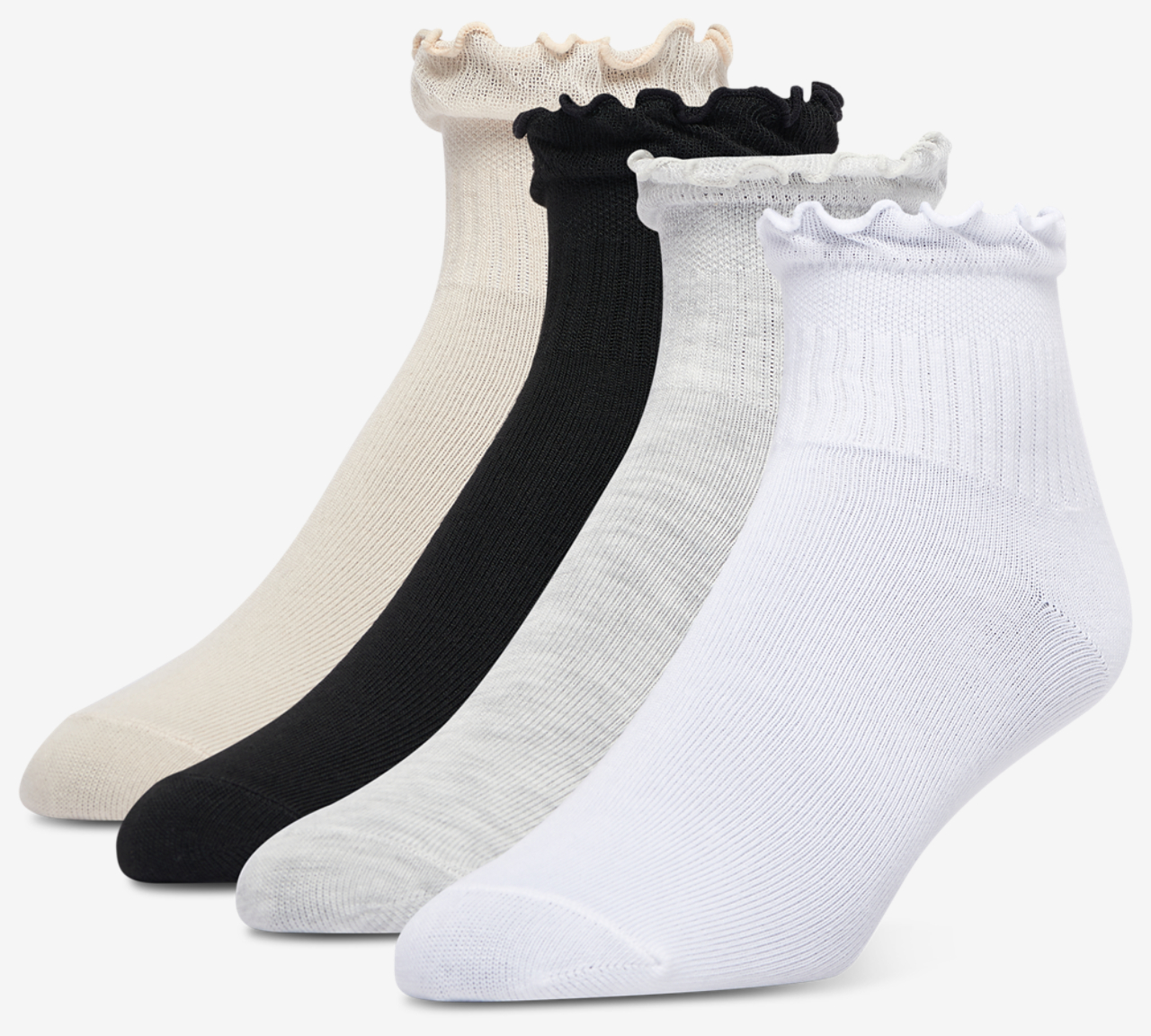 LCKR Ruffle Socks 4 Pack Image 1 of 5. Tap to open photo gallery.