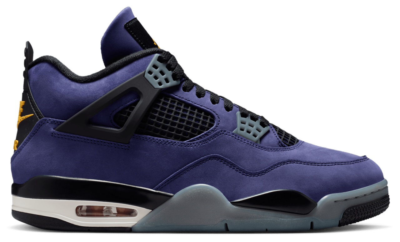 Jordan Retro 4 Lakers Image 1 of 8. Tap to open photo gallery.