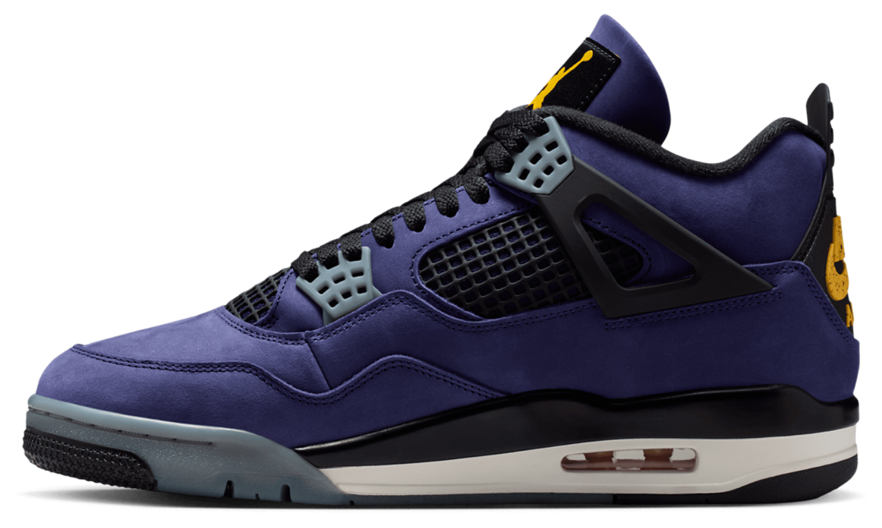 Jordan Retro 4 Lakers Image 2 of 8. Tap to open photo gallery.