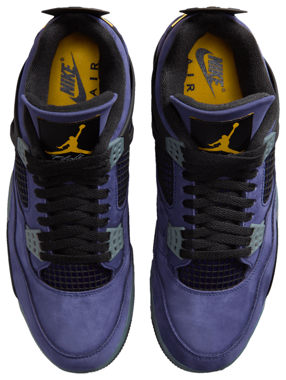 Jordan Retro 4 Lakers Image 4 of 8. Tap to open photo gallery.