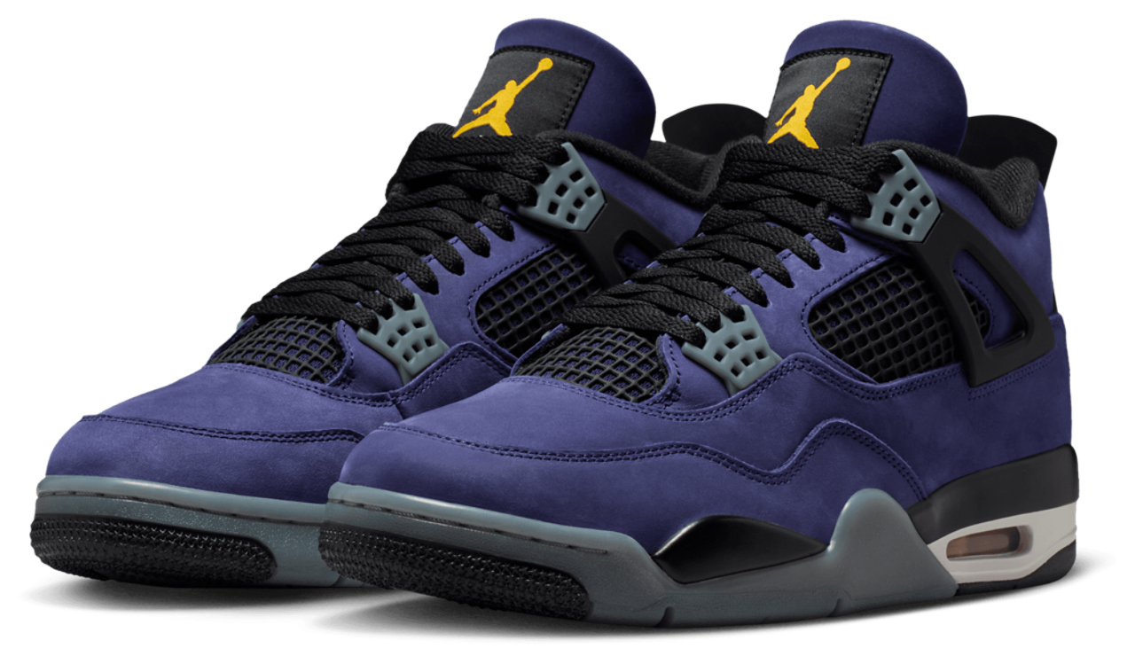 Jordan Retro 4 Lakers Image 6 of 8. Tap to open photo gallery.