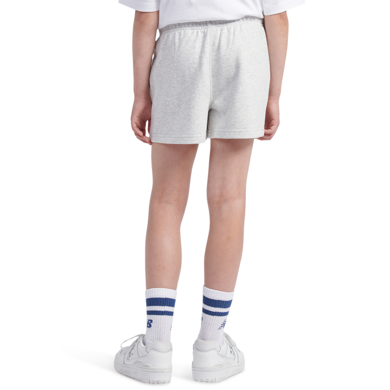 New Balance French Terry Small Logo Shorts Image 2 of 8. Tap to open photo gallery.