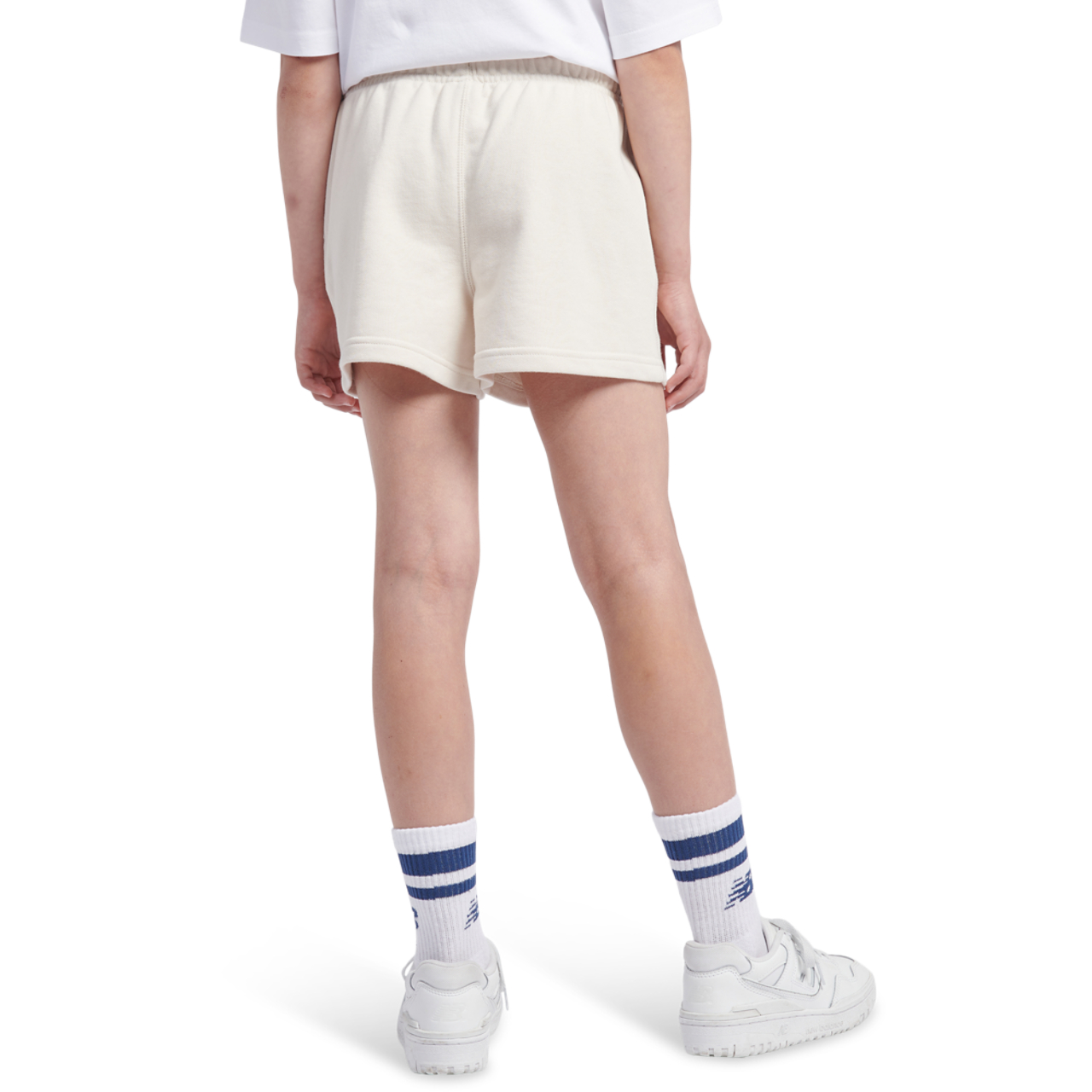 New Balance French Terry Small Logo Shorts Image 2 of 8. Tap to open photo gallery.