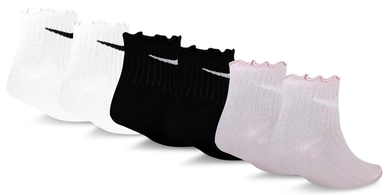 Nike Lettuce Welt Ankle Socks 6 Pack Image 2 of 2. Tap to open photo gallery.