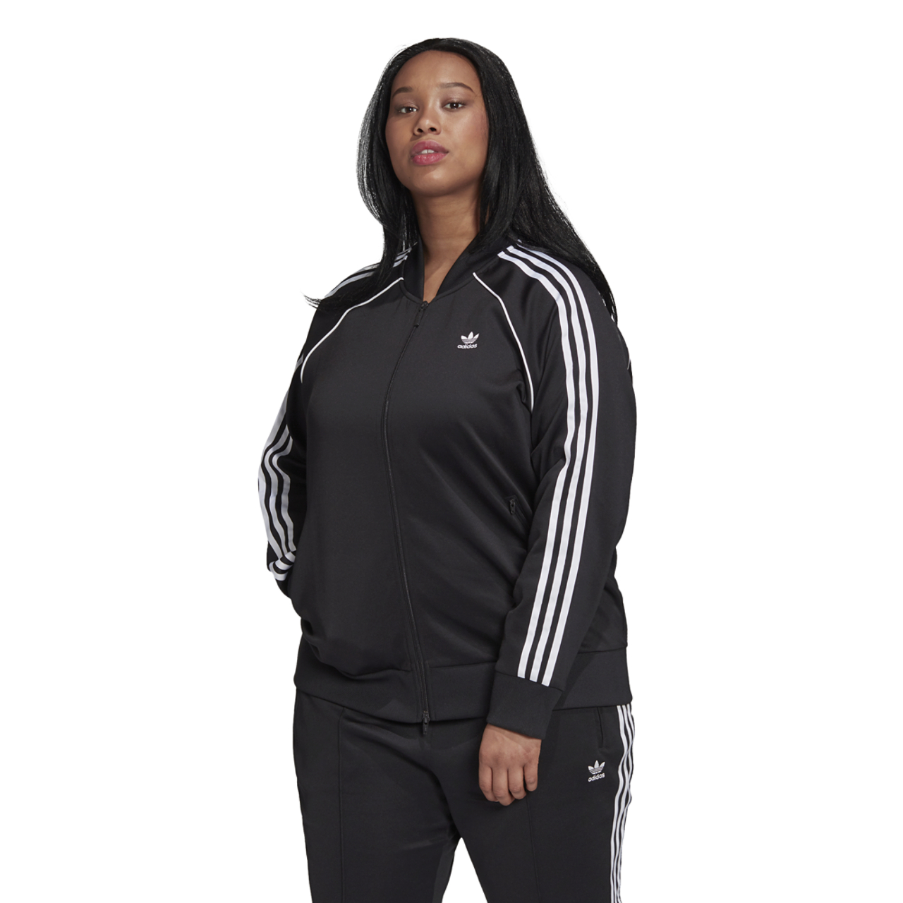adidas Originals Plus Size Superstar Track Top Image 3 of 8. Tap to open photo gallery.