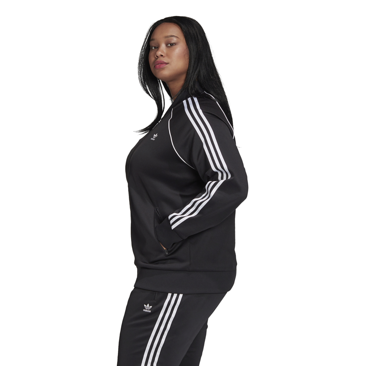 adidas Originals Plus Size Superstar Track Top Image 5 of 8. Tap to open photo gallery.