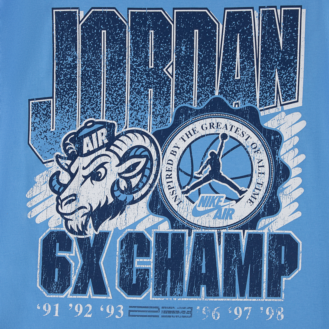 Jordan AJ11 UNC Retro Goat Short Sleeve T-Shirt Image 3 of 3. Tap to open photo gallery.