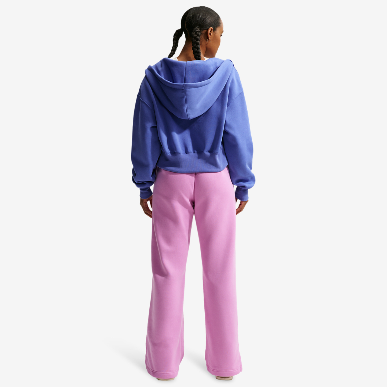 Nike Phoenix Fleece High Rise Wide Pants Image 4 of 4. Tap to open photo gallery.