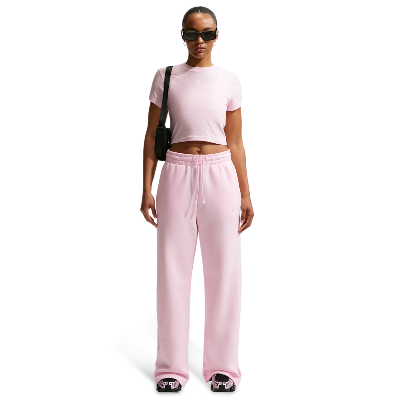 Nike Phoenix Fleece High Rise Wide Pants Image 3 of 4. Tap to open photo gallery.