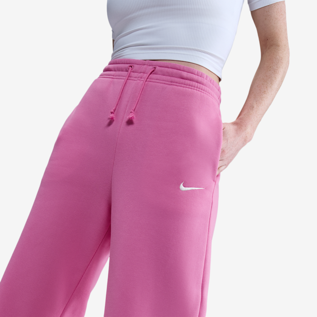 Nike Phoenix Fleece High Rise Wide Pants Image 1 of 3. Tap to open photo gallery.