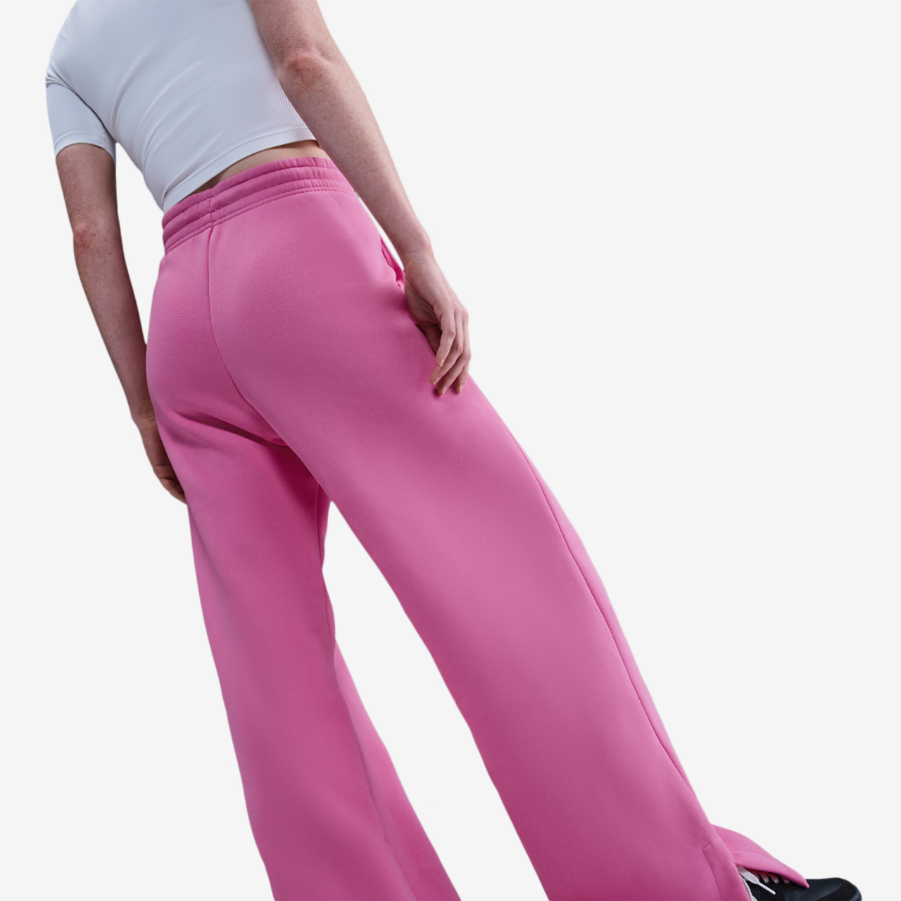 Nike Phoenix Fleece High Rise Wide Pants Image 2 of 3. Tap to open photo gallery.