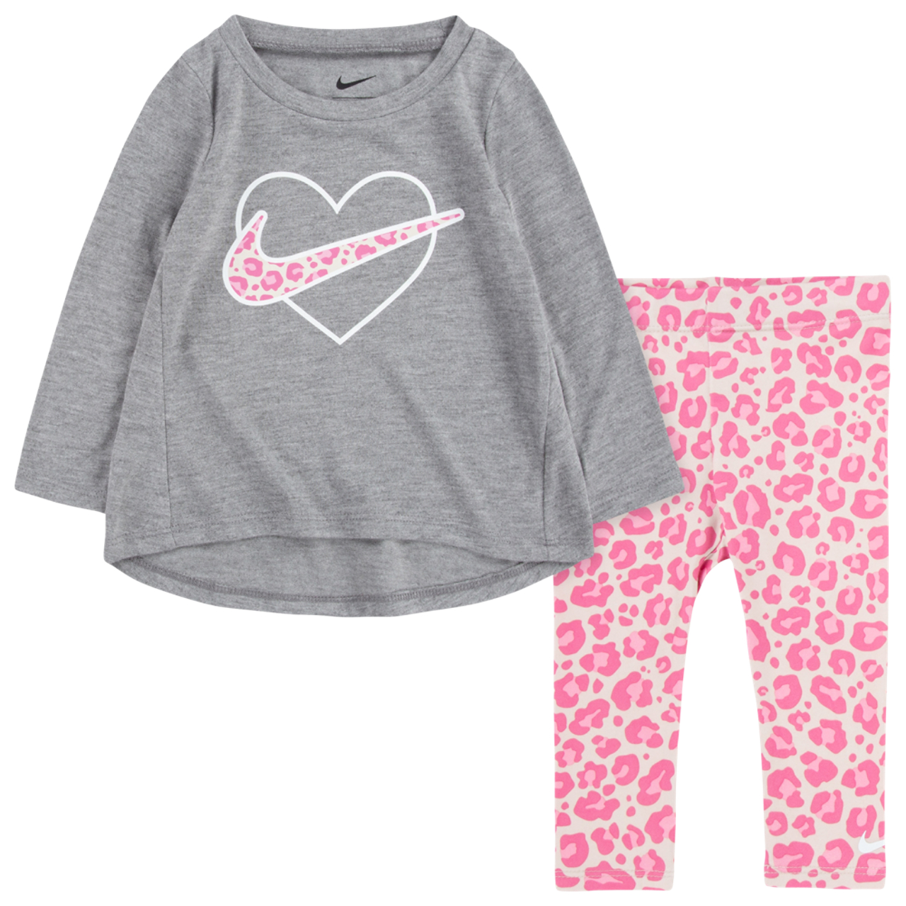Nike Leopard Heart Tunic Set Image 1 of 2. Tap to open photo gallery.