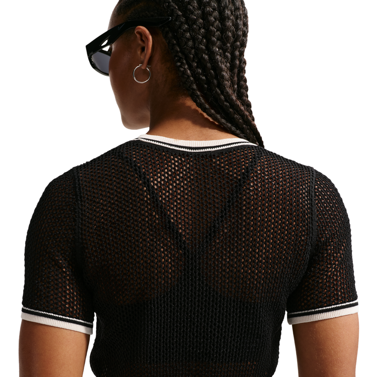 Nike NSW Chill Op Knit SS Crop Top Image 2 of 4. Tap to open photo gallery.