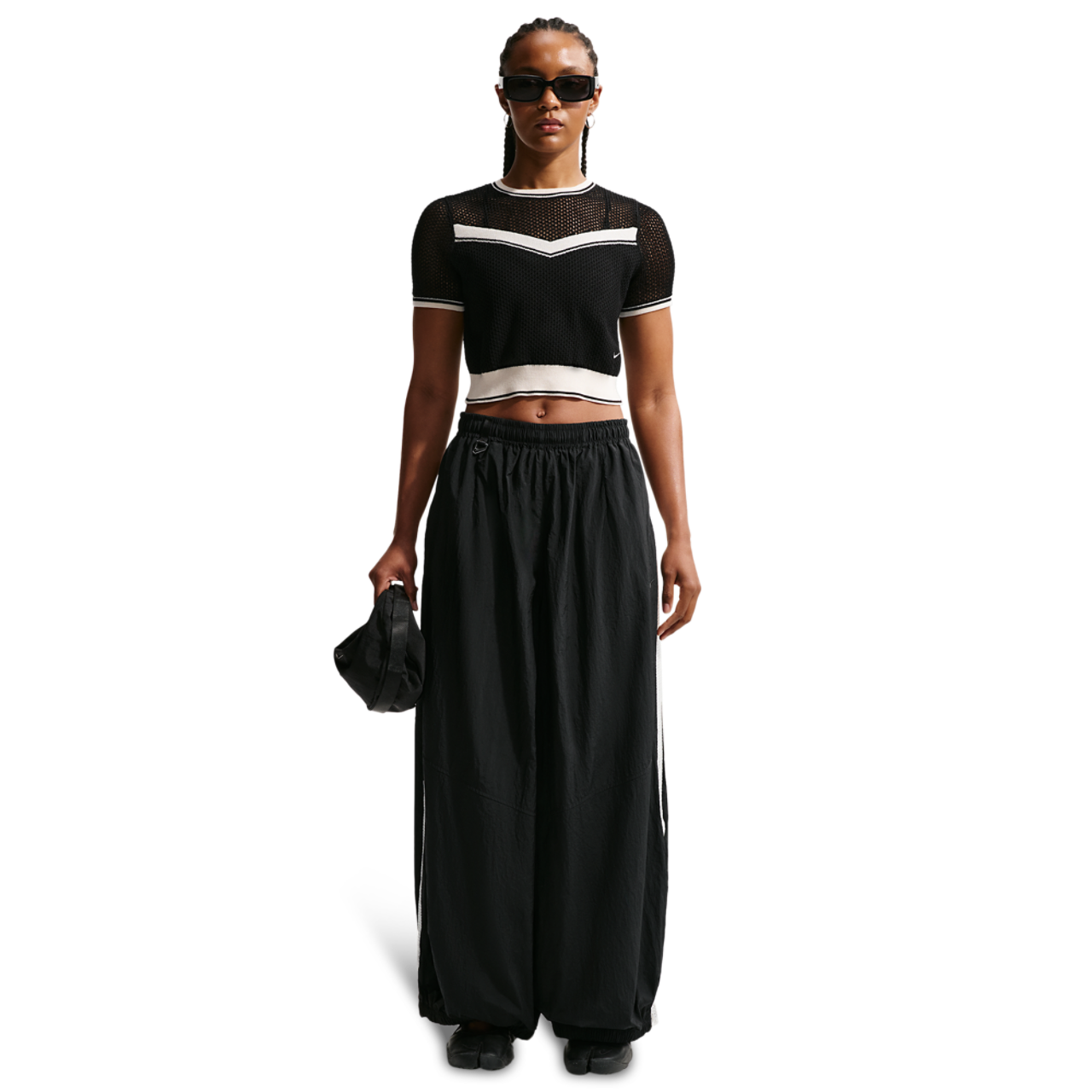 Nike NSW Chill Op Knit SS Crop Top Image 3 of 4. Tap to open photo gallery.