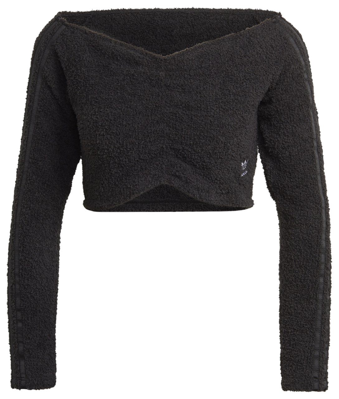 adidas Originals Off Shoulder Crop Top Image 1 of 3. Tap to open photo gallery.