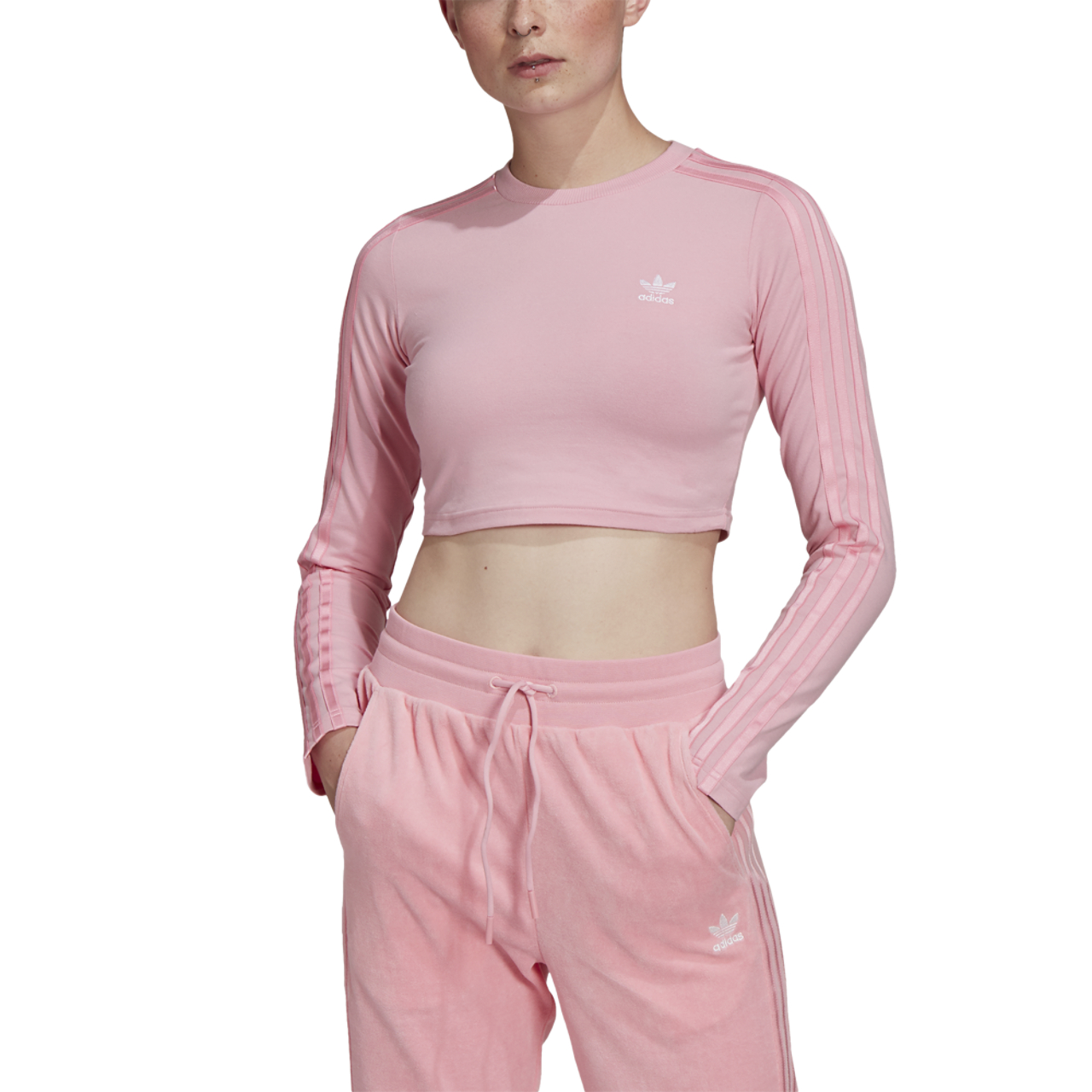 adidas Originals Cropped Long Sleeve Image 2 of 4. Tap to open photo gallery.