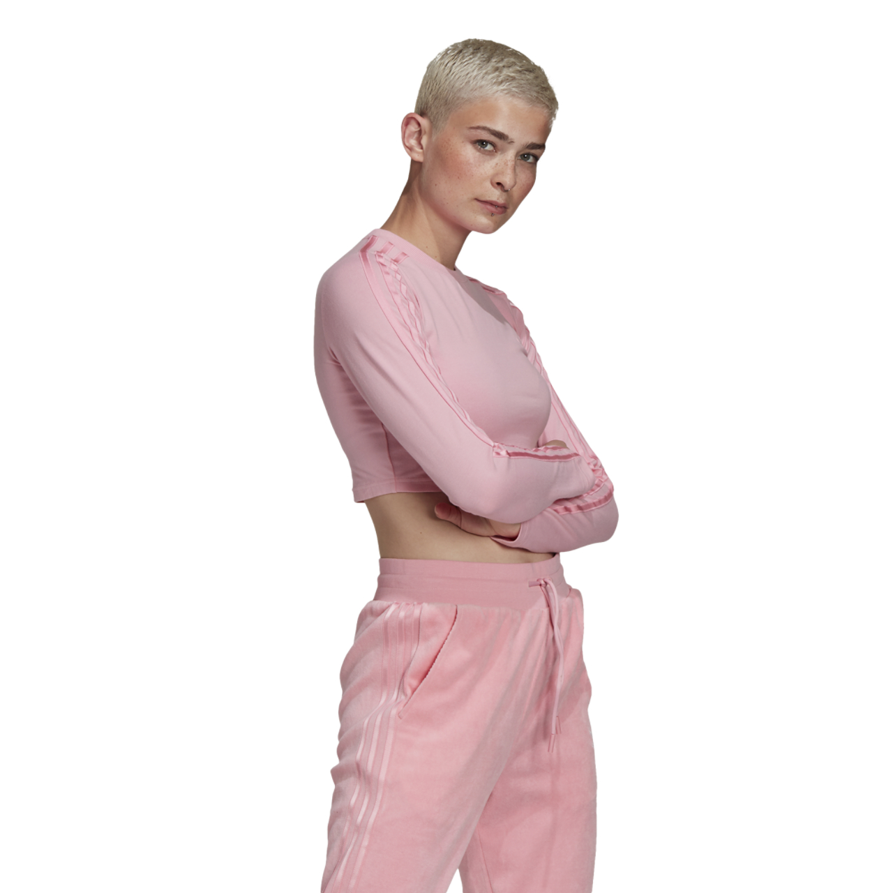 adidas Originals Cropped Long Sleeve Image 4 of 4. Tap to open photo gallery.