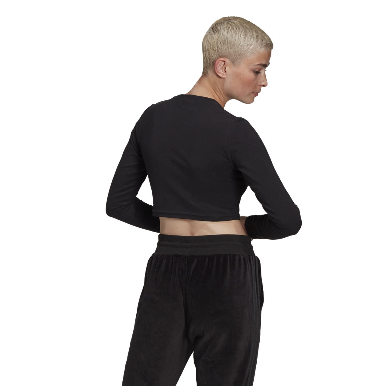 adidas Originals Cropped Long Sleeve Image 3 of 4. Tap to open photo gallery.