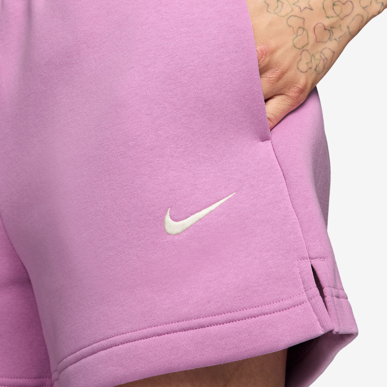Nike Phoenix Fleece MR Shorts Image 4 of 4. Tap to open photo gallery.