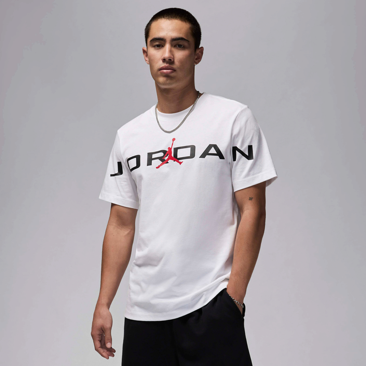 Jordan Air Stretch Short Sleeve Crew Image 1 of 3. Tap to open photo gallery.