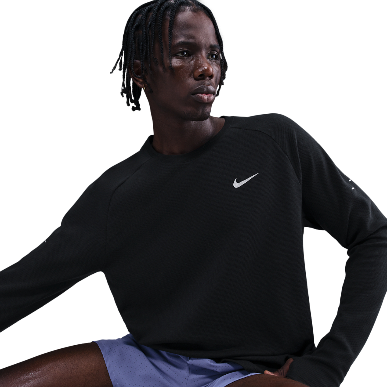 Nike Dri-FIT STRIDE WAFFLE CREW Image 3 of 3. Tap to open photo gallery.