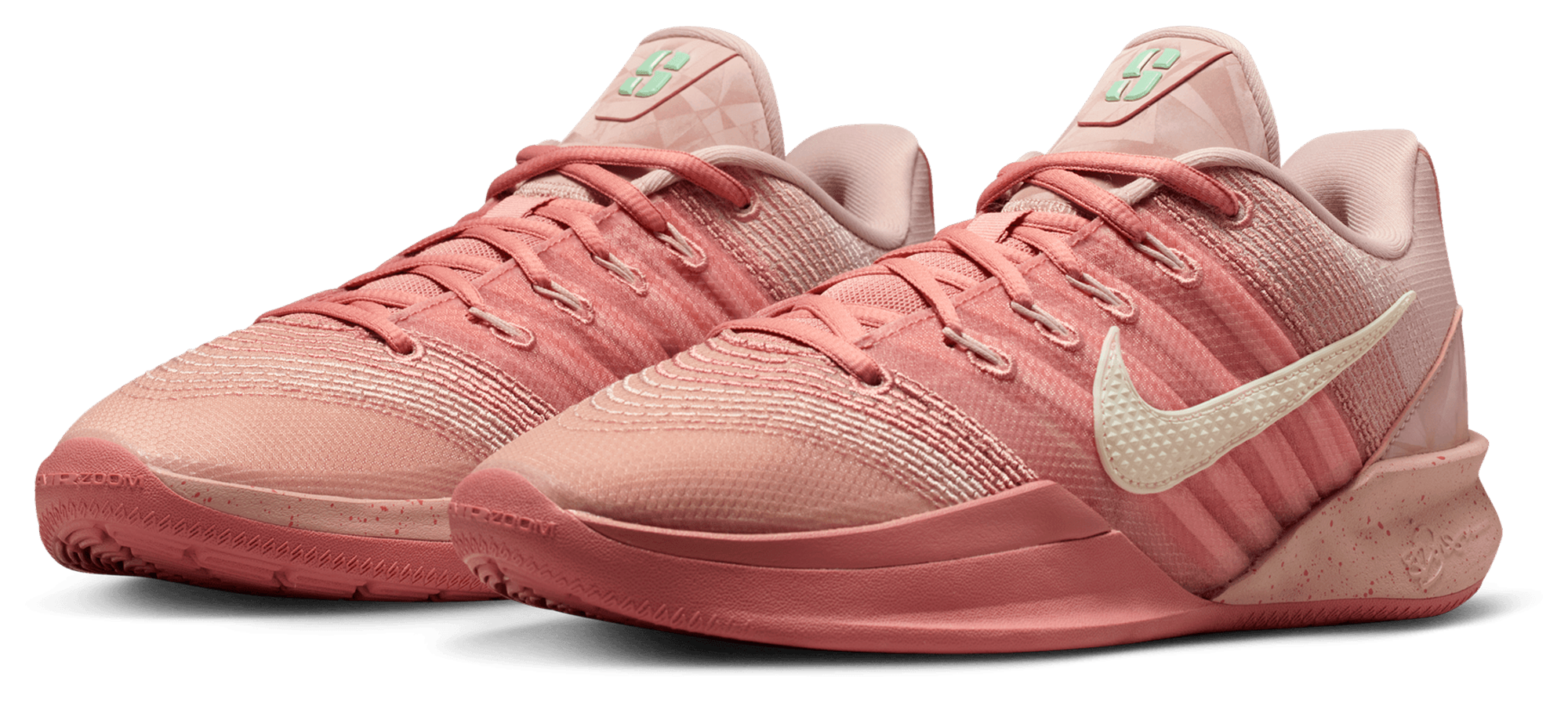 Nike Sabrina 3 - Red Stardust/Pink Oxford/Coconut Milk - Image 6