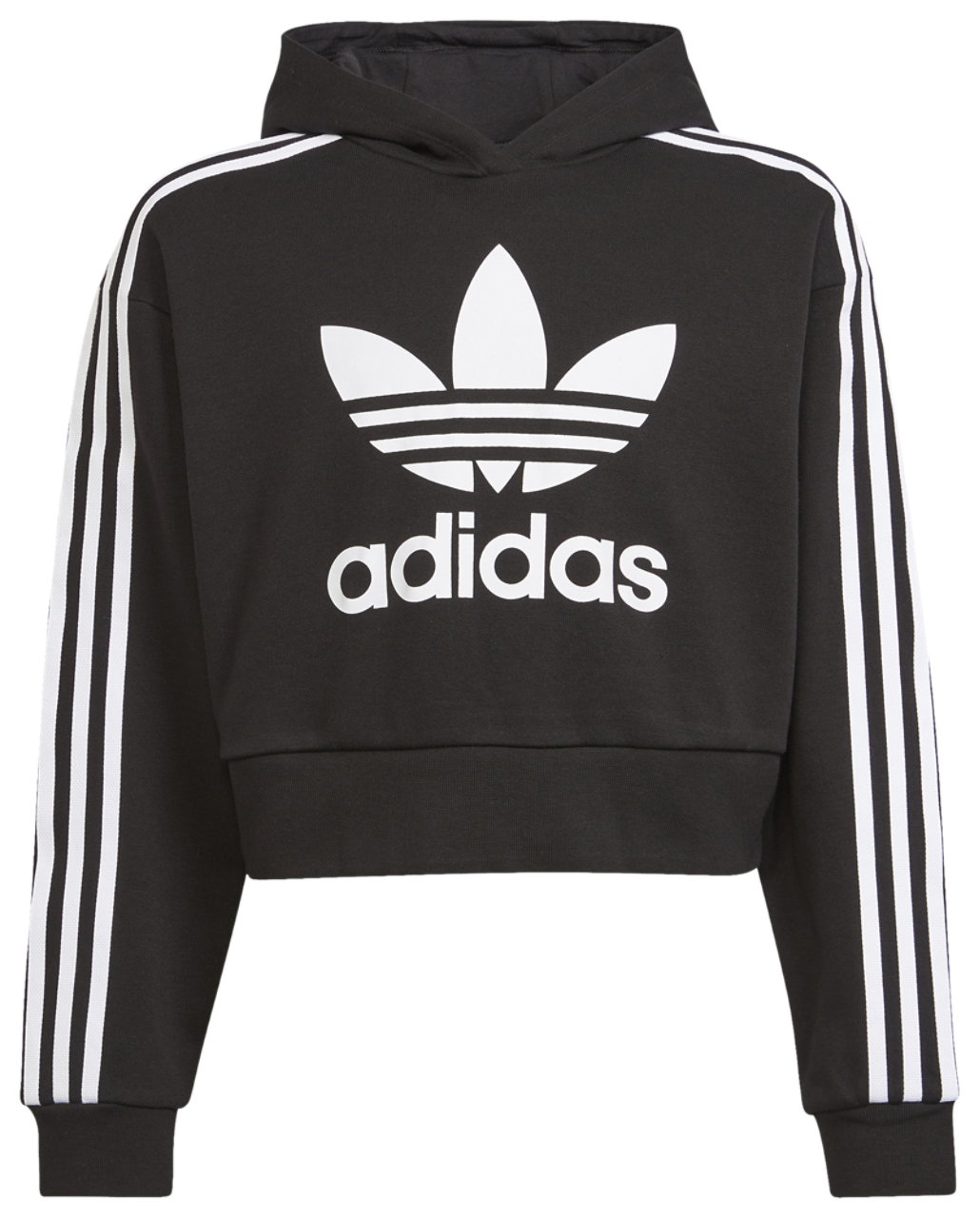 adidas Originals Trefoil Crop Hoodie Image 1 of 5. Tap to open photo gallery.