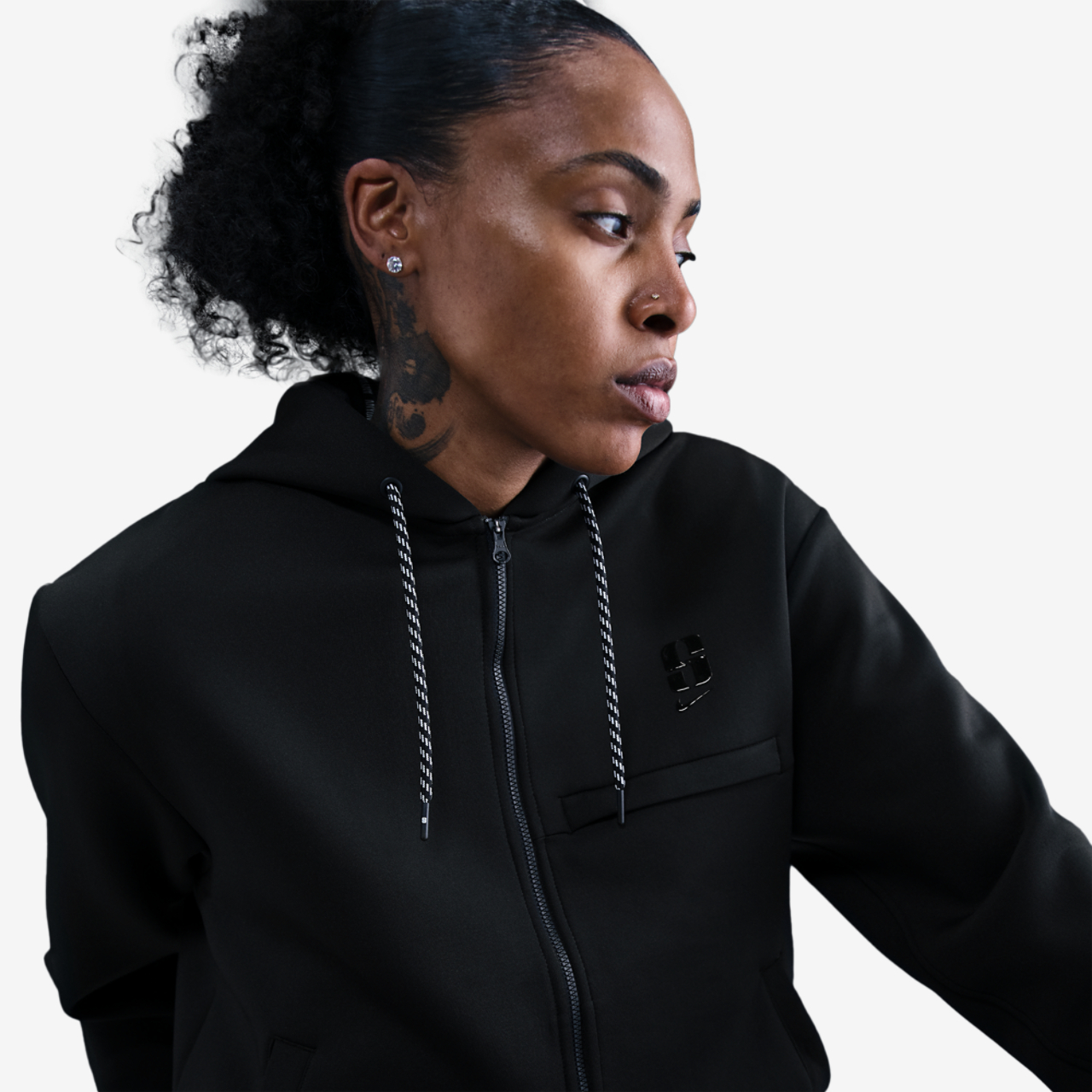 Nike Dri-FIT Sabrina Signature Full-Zip Hoodie Image 2 of 5. Tap to open photo gallery.