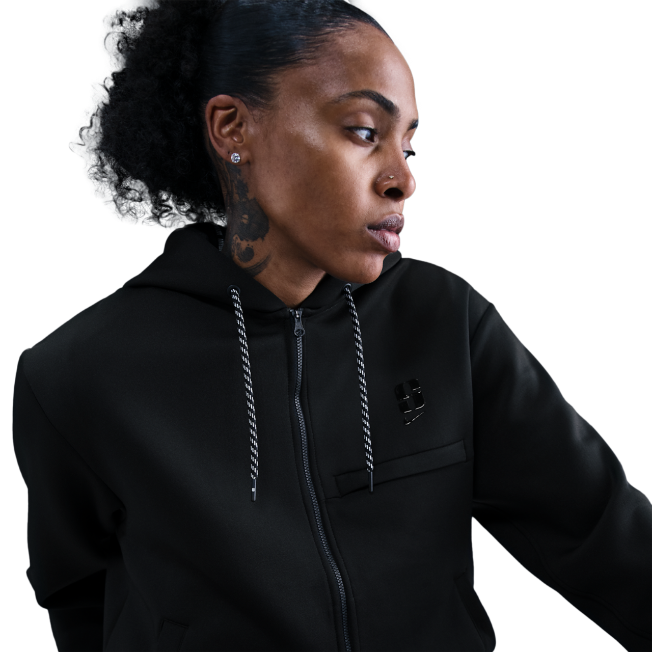 Nike Dri-FIT Sabrina Signature Full-Zip Hoodie Image 2 of 5. Tap to open photo gallery.
