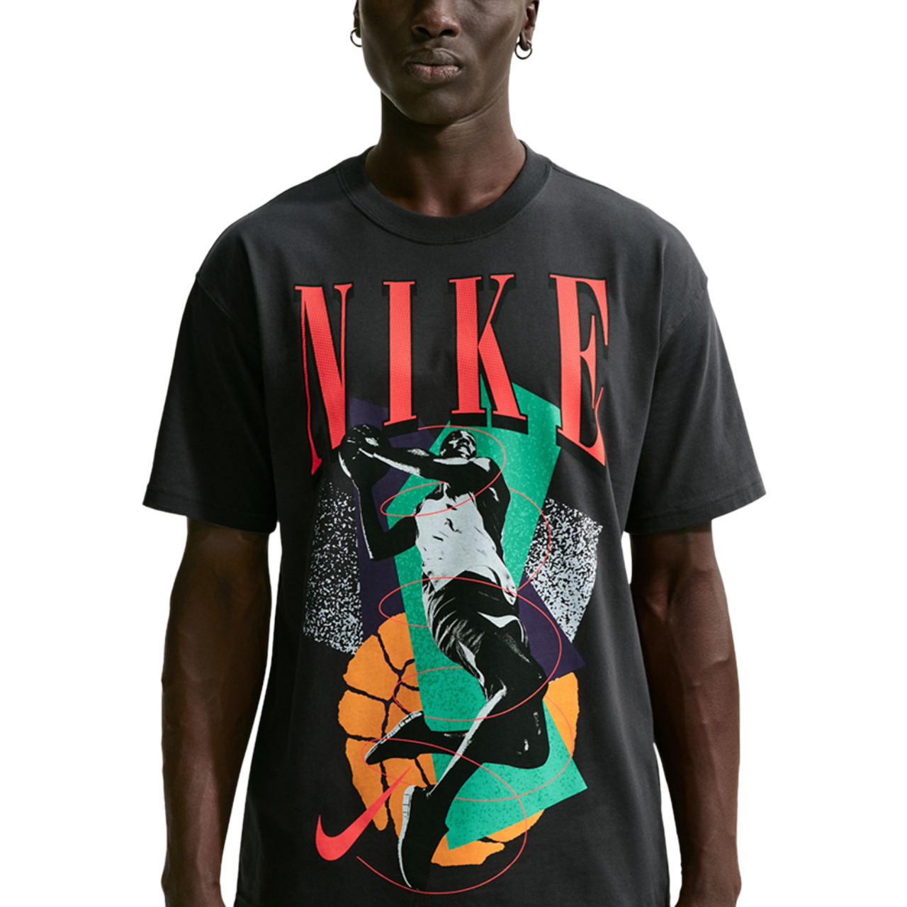 Nike T-Shirt Long Sleeve OC (RETRO BBALL) Image 1 of 4. Tap to open photo gallery.