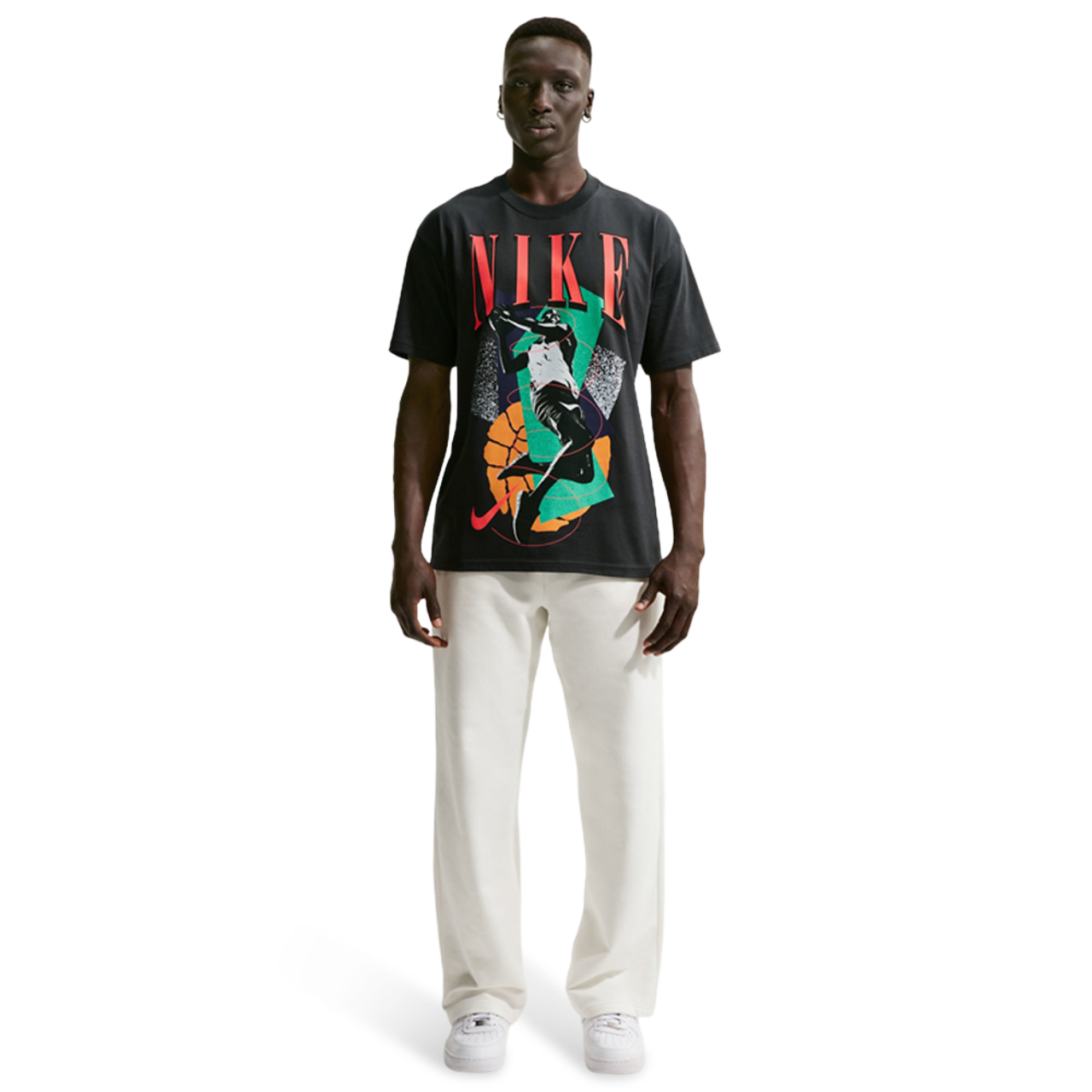 Nike T-Shirt Long Sleeve OC (RETRO BBALL) Image 3 of 4. Tap to open photo gallery.