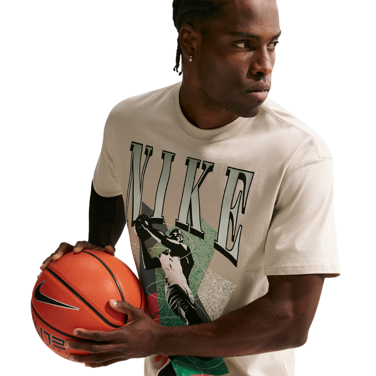 Nike T-Shirt Long Sleeve OC (RETRO BBALL) Image 5 of 9. Tap to open photo gallery.