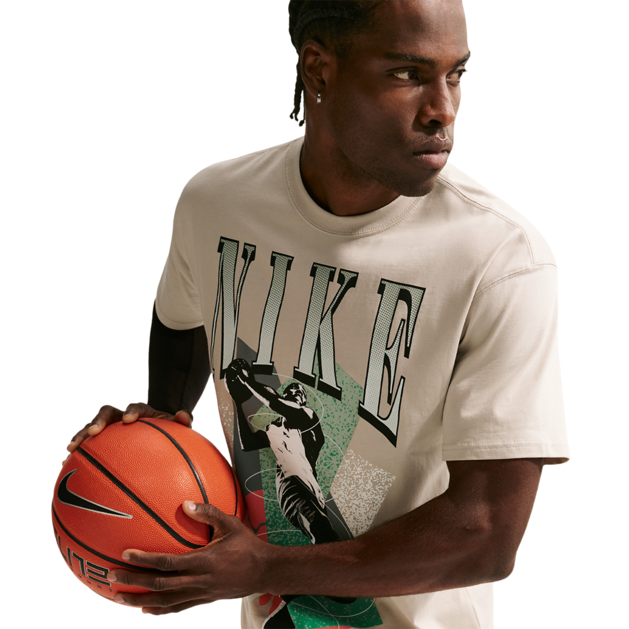 Nike T-Shirt Long Sleeve OC (RETRO BBALL) Image 5 of 9. Tap to open photo gallery.