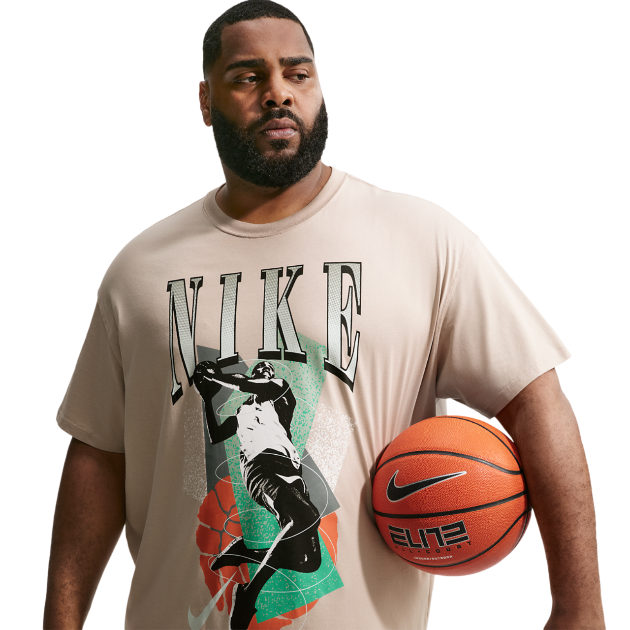 Nike T-Shirt Long Sleeve OC (RETRO BBALL) Image 6 of 9. Tap to open photo gallery.