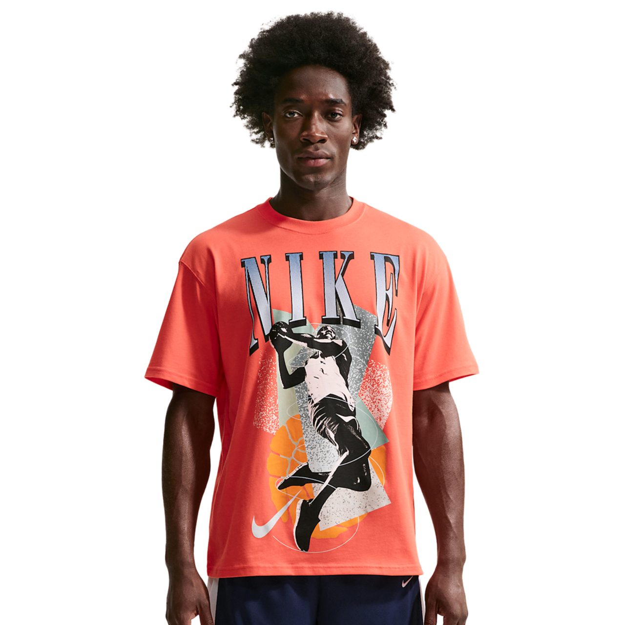 Nike T-Shirt Long Sleeve OC (RETRO BBALL) Image 1 of 7. Tap to open photo gallery.
