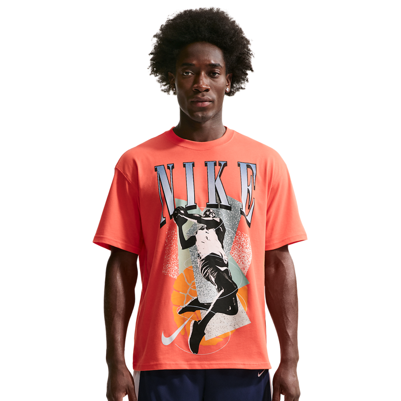 Nike T-Shirt Long Sleeve OC (RETRO BBALL) Image 1 of 7. Tap to open photo gallery.