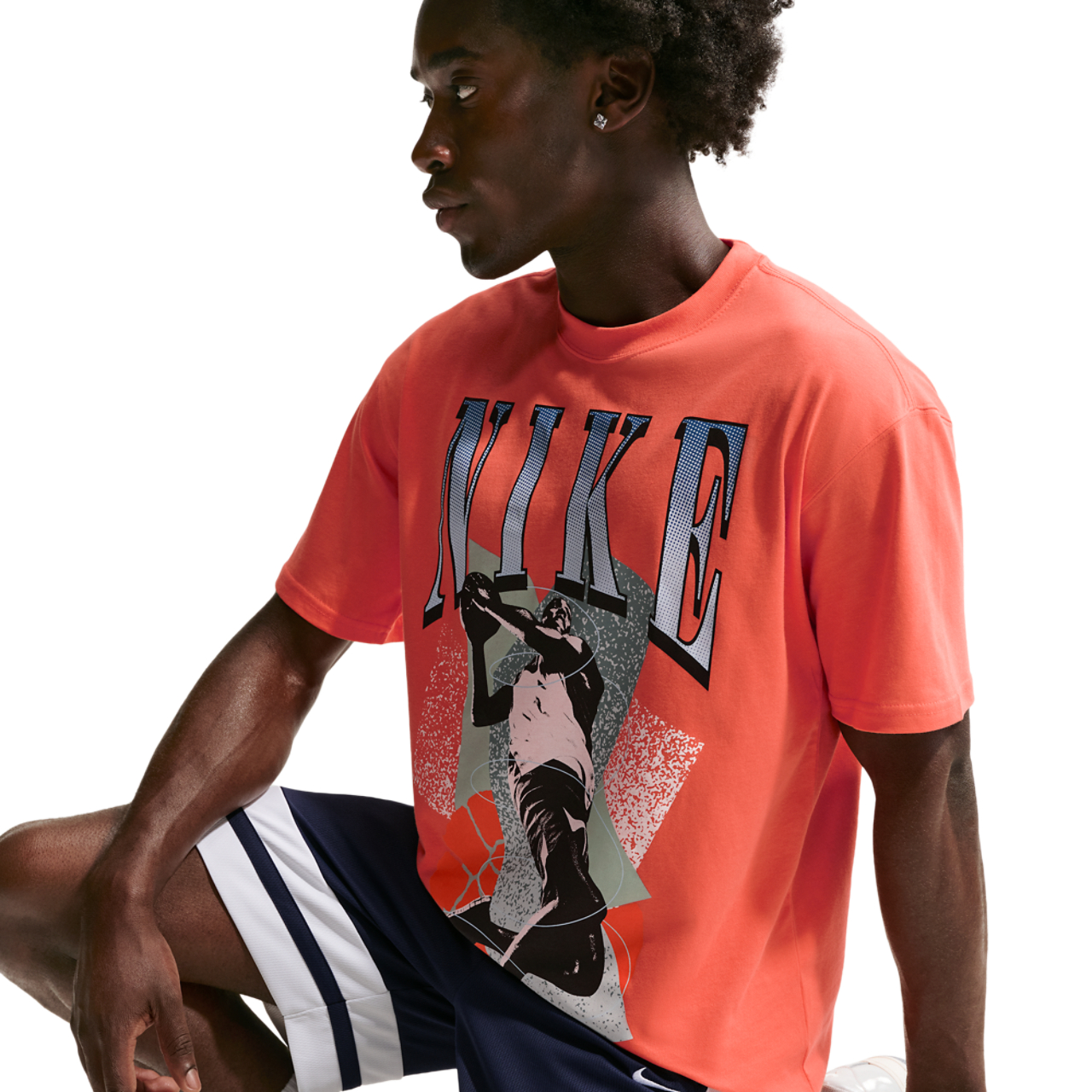 Nike T-Shirt Long Sleeve OC (RETRO BBALL) Image 5 of 7. Tap to open photo gallery.