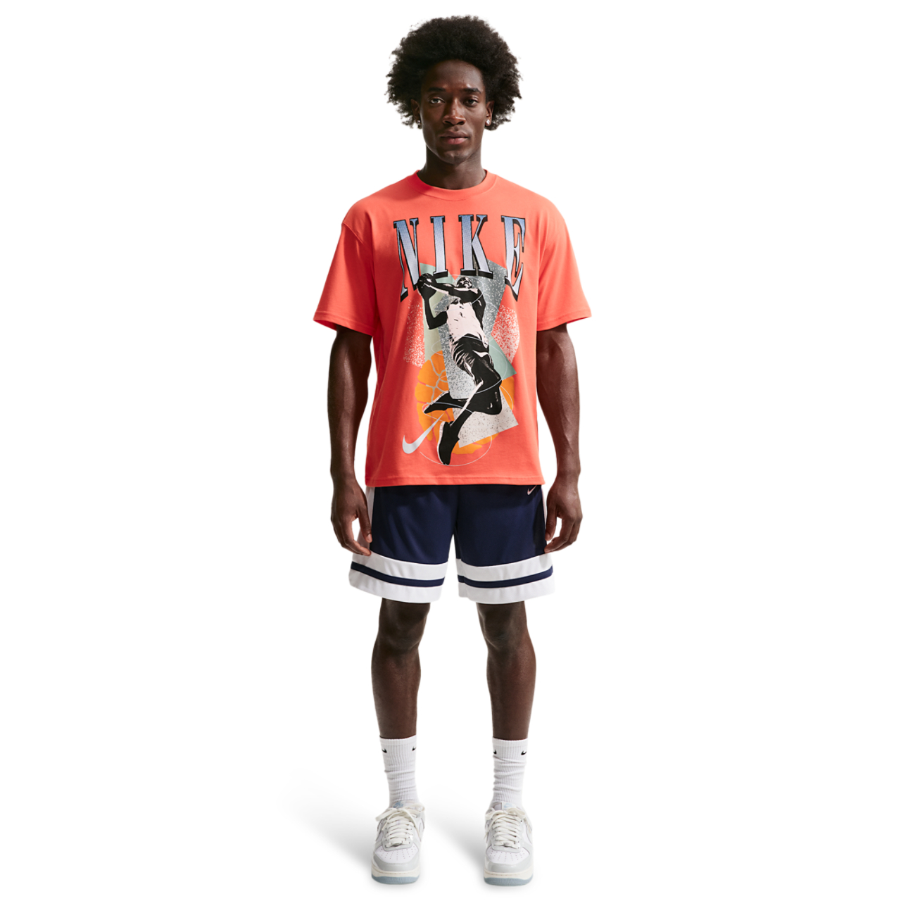 Nike T-Shirt Long Sleeve OC (RETRO BBALL) Image 6 of 7. Tap to open photo gallery.