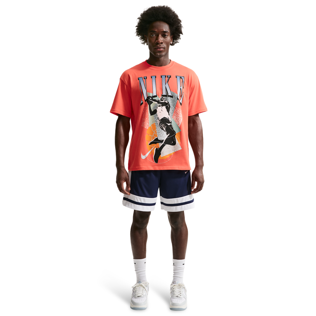 Nike T-Shirt Long Sleeve OC (RETRO BBALL) Image 6 of 7. Tap to open photo gallery.