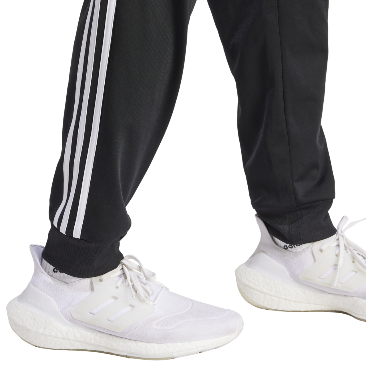 adidas Essentials Warm-Up Tapered 3-Stripes Track Pants Image 4 of 5. Tap to open photo gallery.