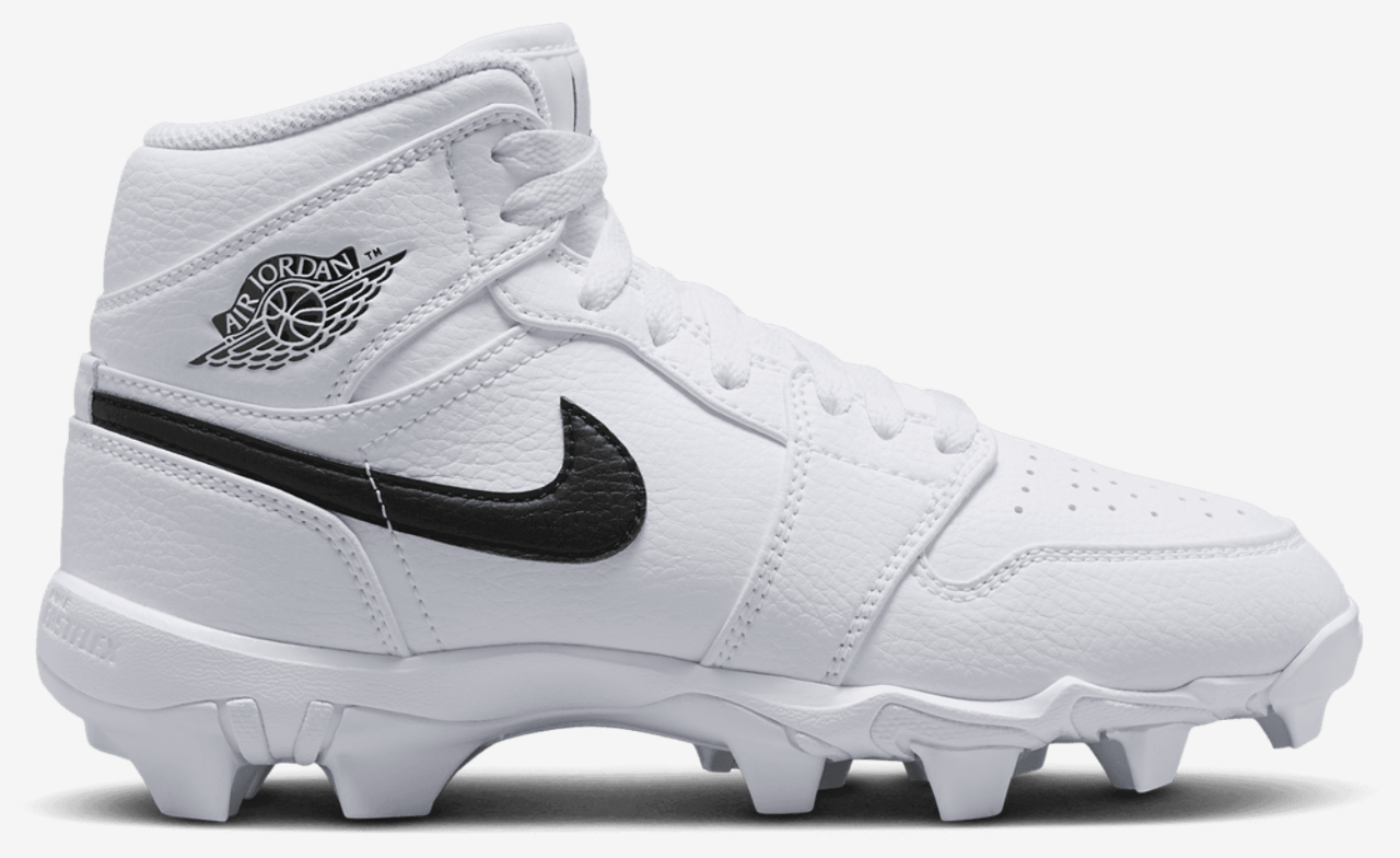 Jordan AJ 1 Mid Cleats Image 1 of 9. Tap to open photo gallery.