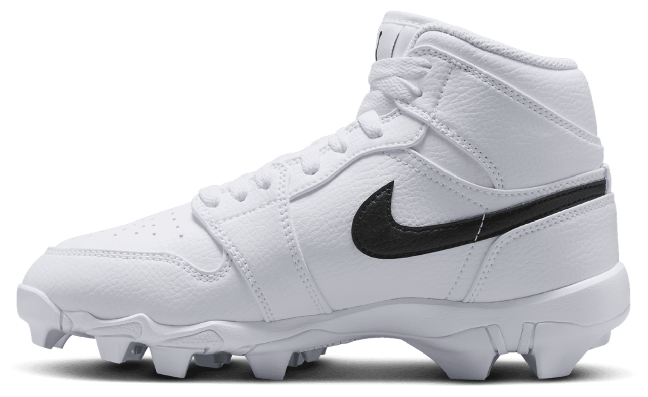 Jordan AJ 1 Mid Cleats Image 2 of 9. Tap to open photo gallery.