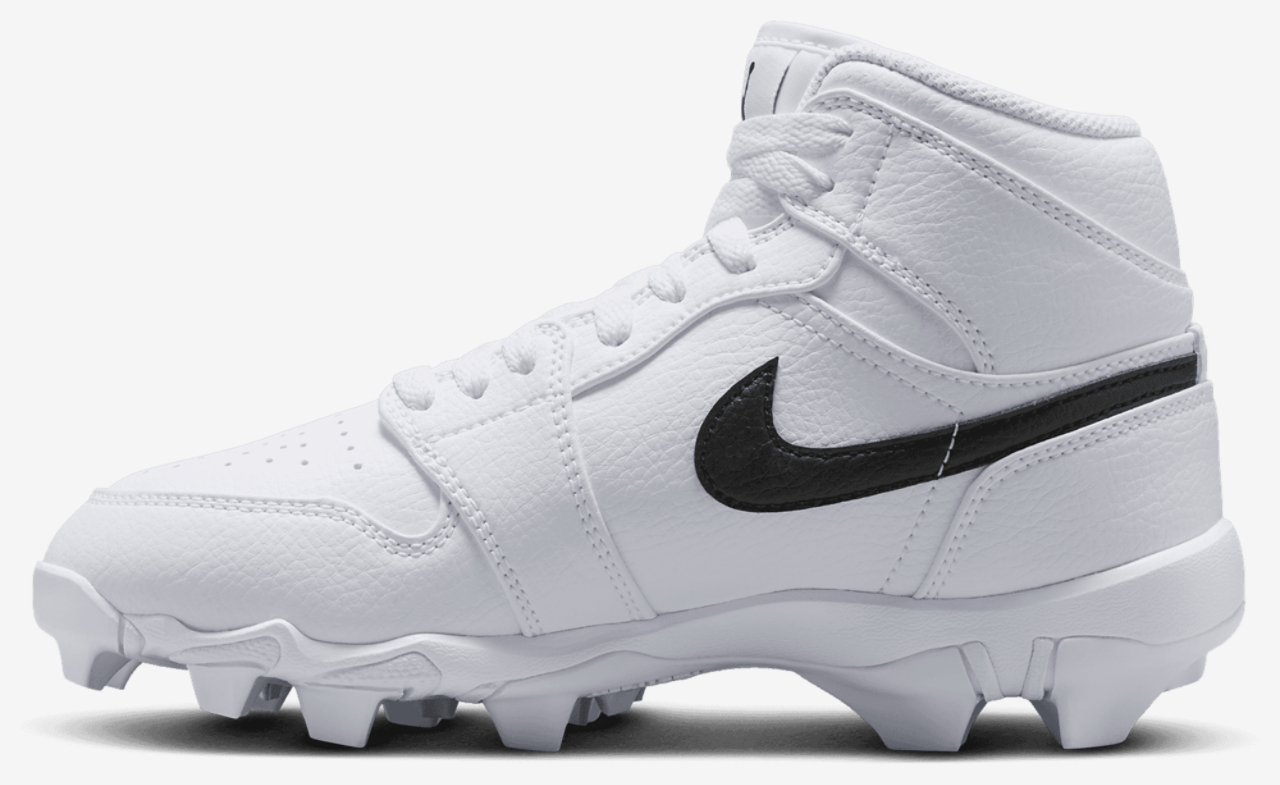 Jordan AJ 1 Mid Cleats Image 2 of 9. Tap to open photo gallery.