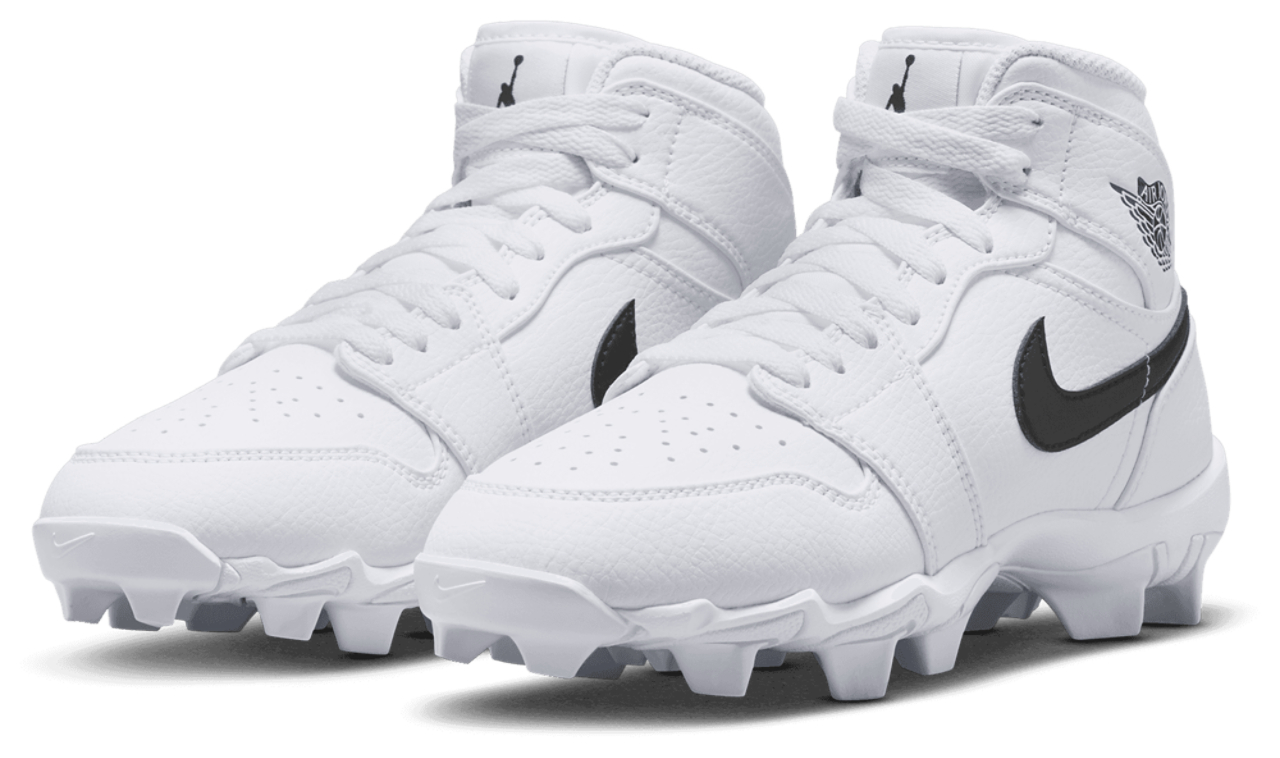 Jordan AJ 1 Mid Cleats Image 6 of 9. Tap to open photo gallery.
