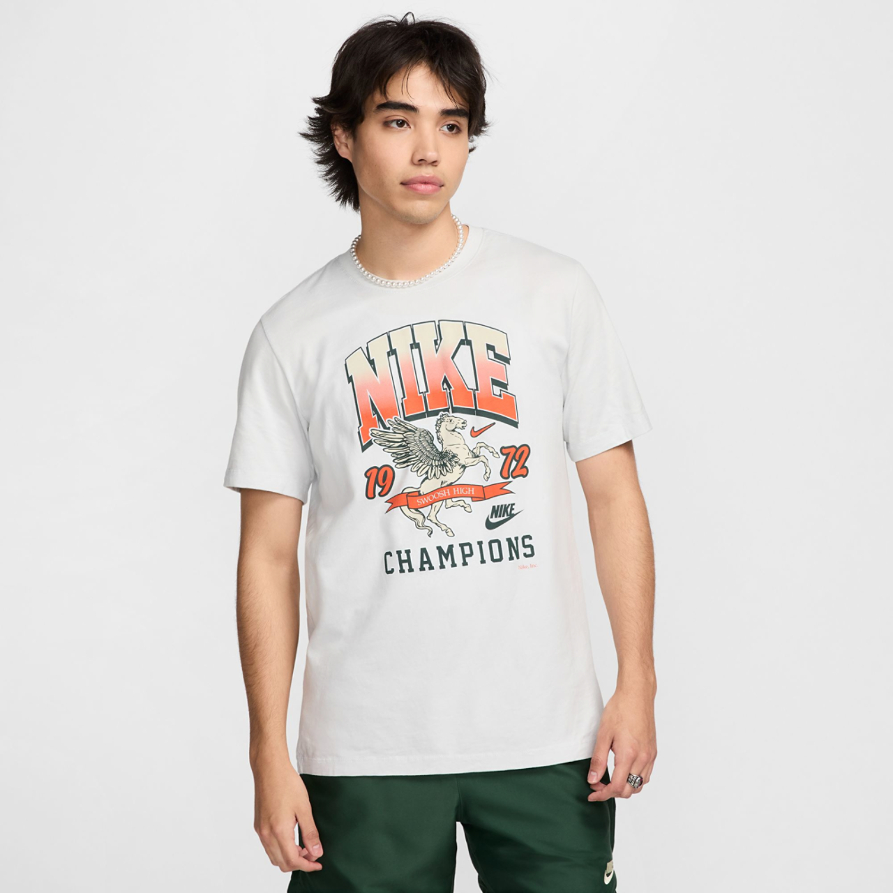 Nike Club Swoosh T-Shirt Image 2 of 3. Tap to open photo gallery.
