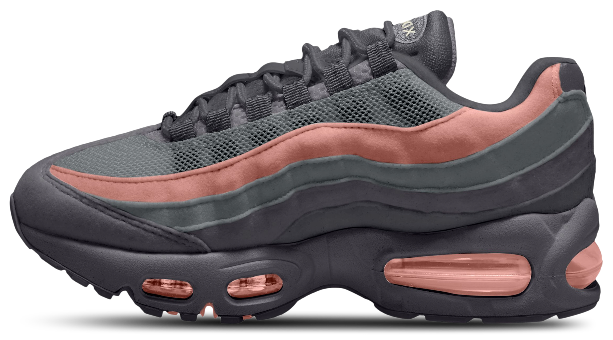 Nike Air Max 95 童款 - Rust Pink/Dark Gray/Sail - Image 2