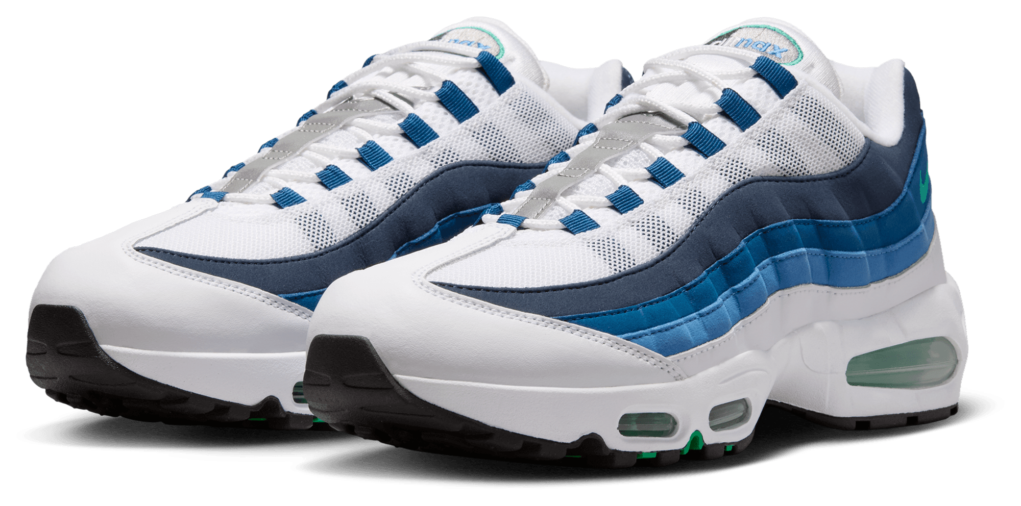 Nike Air Max 95 - Emerald Green/White/Lake Blue - Image 6