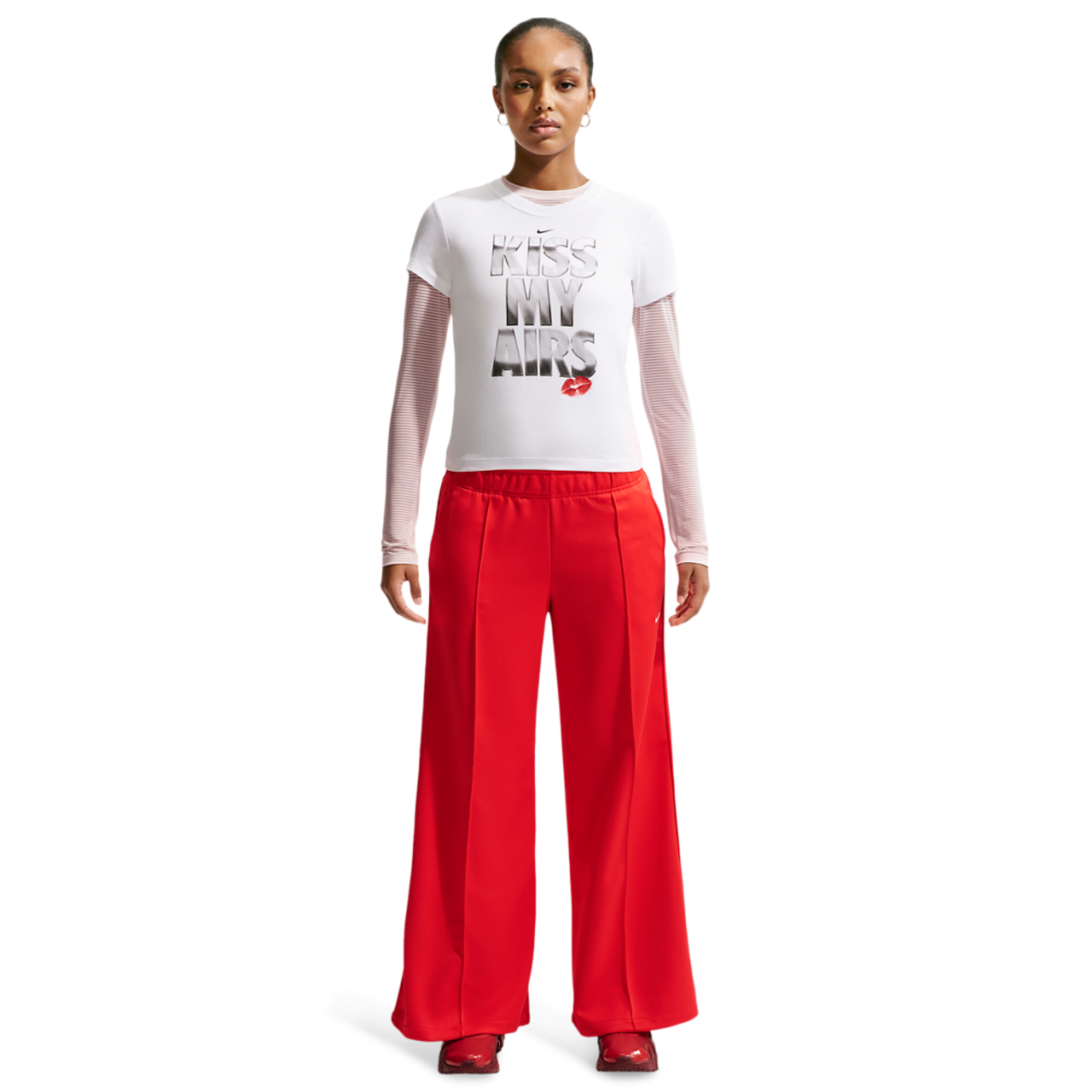 Nike NSW Wide Leg Track Pant Image 6 of 7. Tap to open photo gallery.